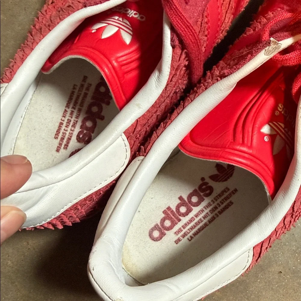 Adidas Vibrant Red Textured Sneakers - Picture 14 of 14